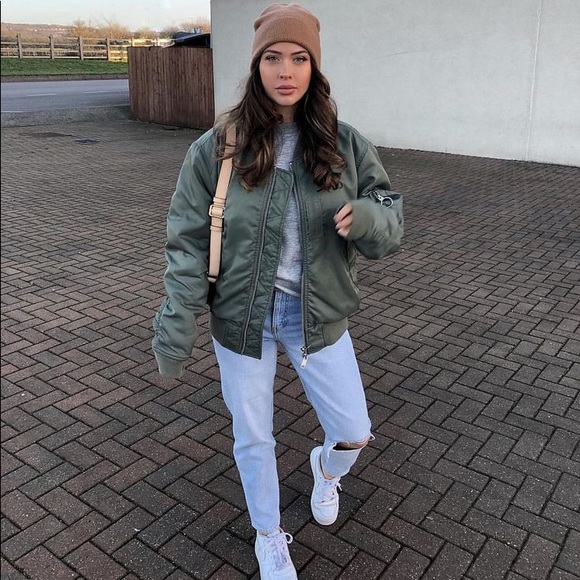 COPY - Dark Green - Khaki Bomber Jacket (Unisex) - Size S/M - Bought in Paris. … - Picture 7 of 7